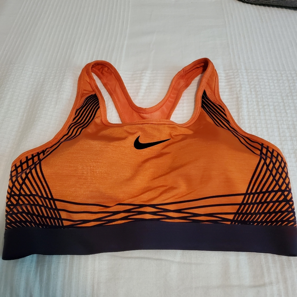 Nike sports bra / M / orange&purple